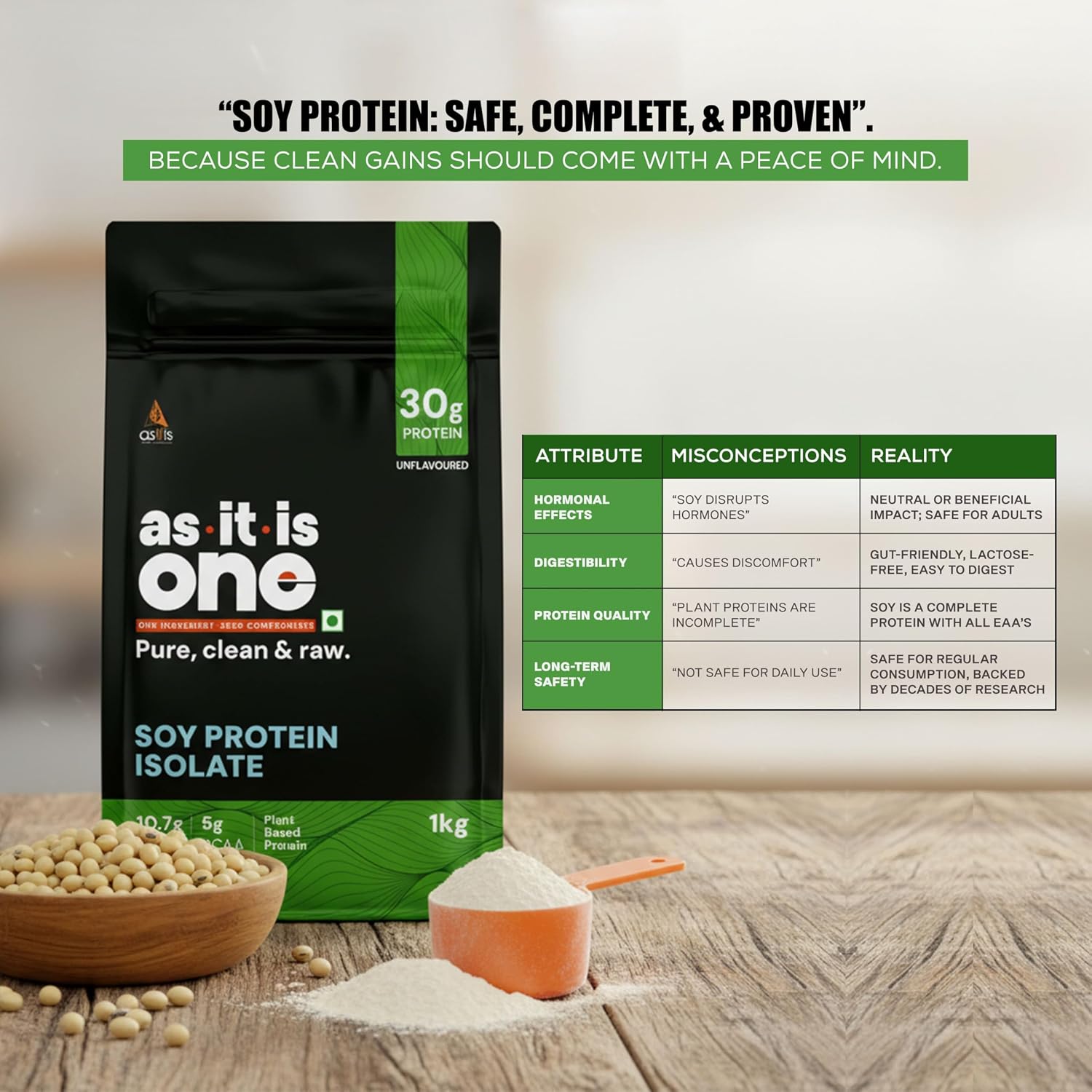 پودر پروتئین گیاهی از ایت ایز نوتریشن مدل Soy Protein Isolate، ۲۷ گرم پروتئین و بدون طعم