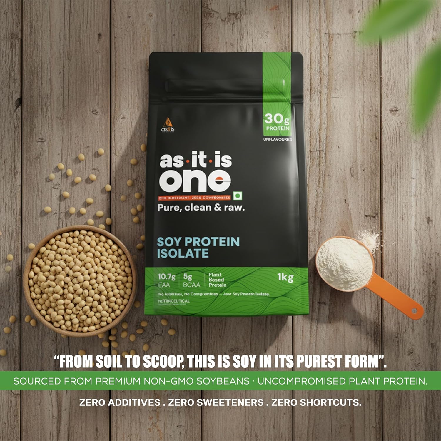 پودر پروتئین گیاهی از ایت ایز نوتریشن مدل Soy Protein Isolate، ۲۷ گرم پروتئین و بدون طعم