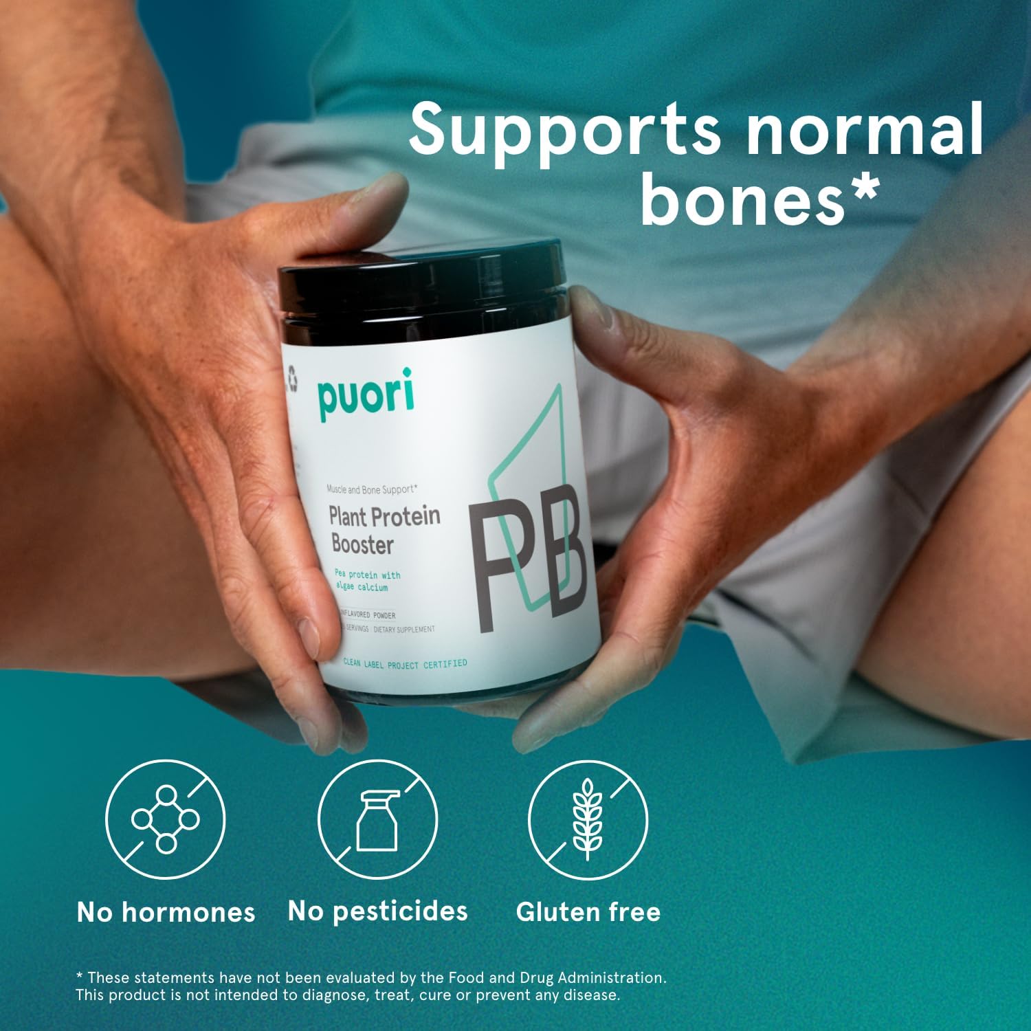 پودر پروتئین گیاهی پوری مدل PB، ۲۵ سروینگ و بدون طعم