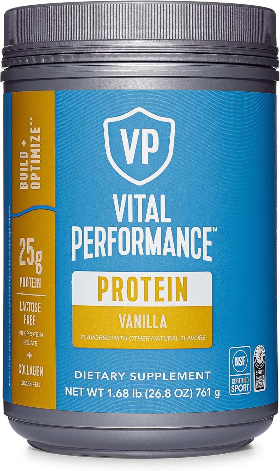 پودر پروتئین وی ویتال پروتینز مدل Vital Performance، ۷۶۱ گرم و طعم وانیل