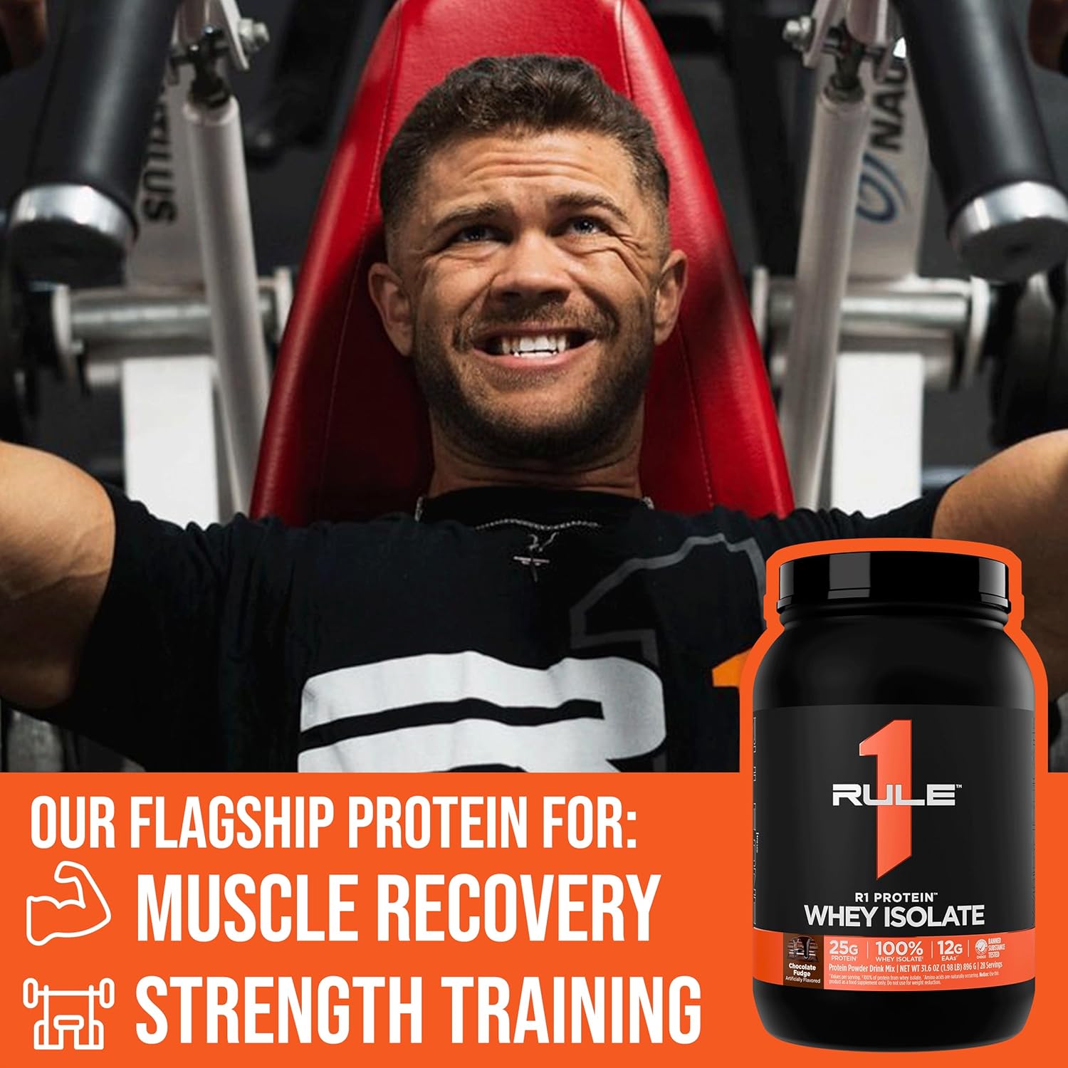 پودر پروتئین وی ایزوله رول وان پروتینز مدل R1 Protein، ۲۵ گرم پروتئین، ۱.۹۸ پوند و طعم کارامل کم‌نمک
