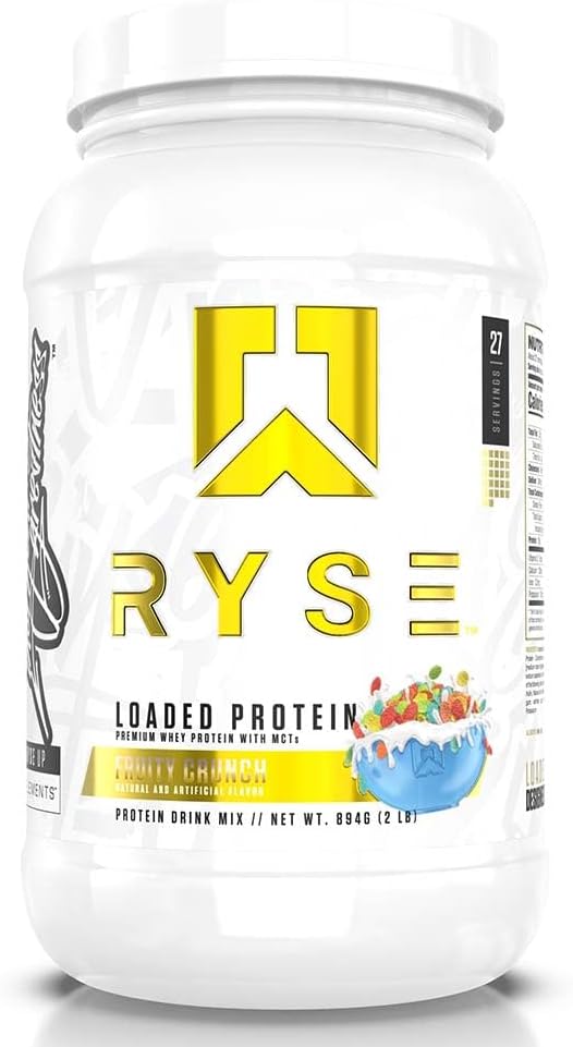 پودر پروتئین وی ایزوله رایز ساپلیمنتس مدل Loaded Whey، ۲۵ گرم پروتئین، ۲۷ سروینگ و طعم غلات میوه‌ای