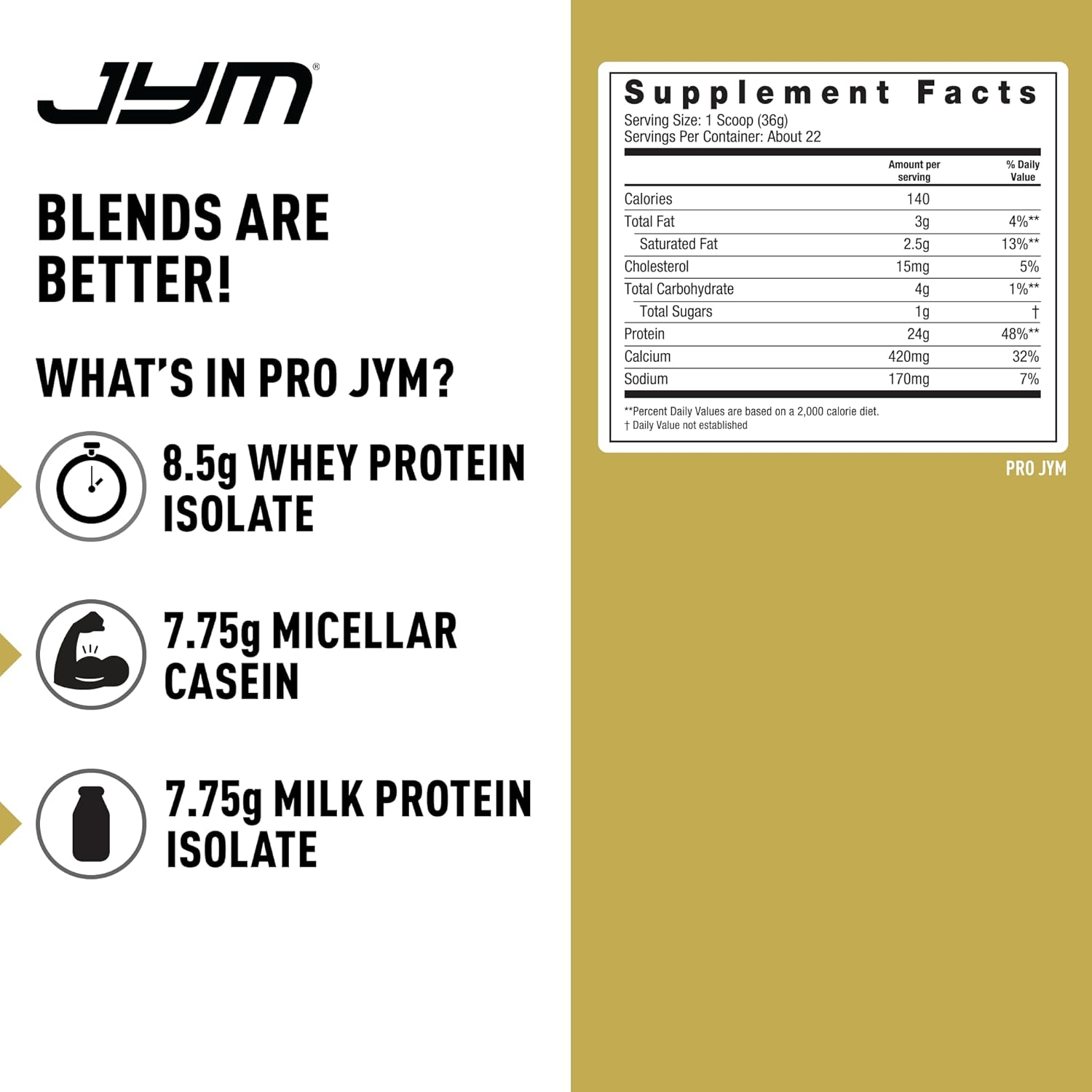 پودر پروتئین وی جیم ساپلیمنت ساینس مدل Pro JYM، ۲۲ سروینگ و طعم موس شکلات