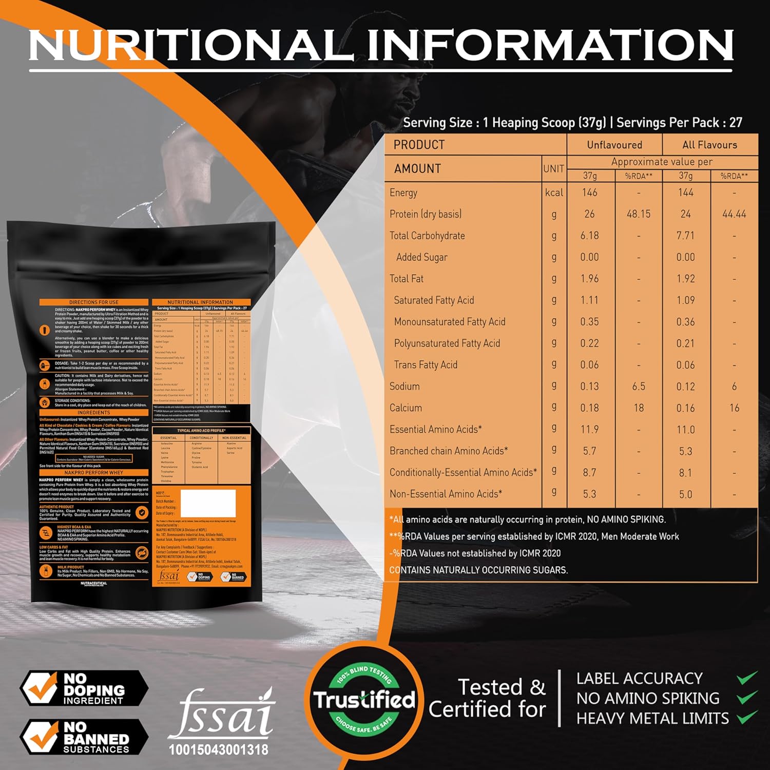 پودر پروتئین وی ناک‌پرو مدل Perform Whey، ۲۴ گرم پروتئین، بدون شکر افزوده، ۱ کیلوگرم و طعم مالای کولفی
