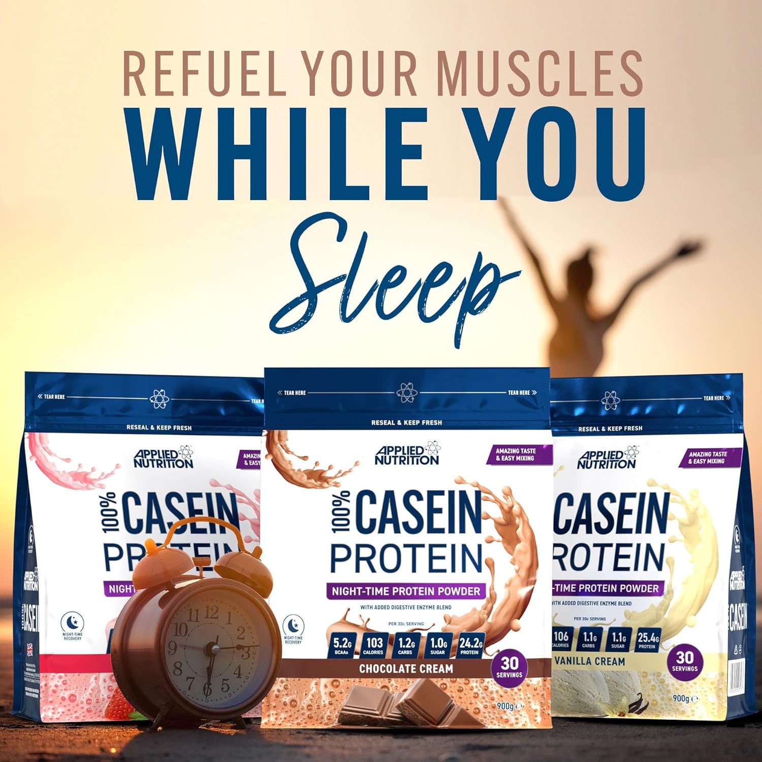 پودر پروتئین کازئین اپلاید نوتریشن مدل Casein، ۹۰۰ گرم