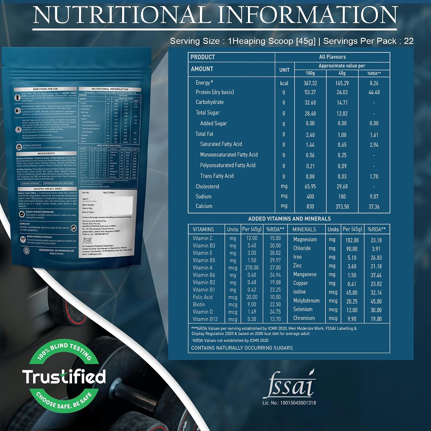 پودر پروتئین وی ناک‌پرو مدل Impact Whey، ۲۴ گرم پروتئین، ۱ کیلوگرم و طعم شکلات