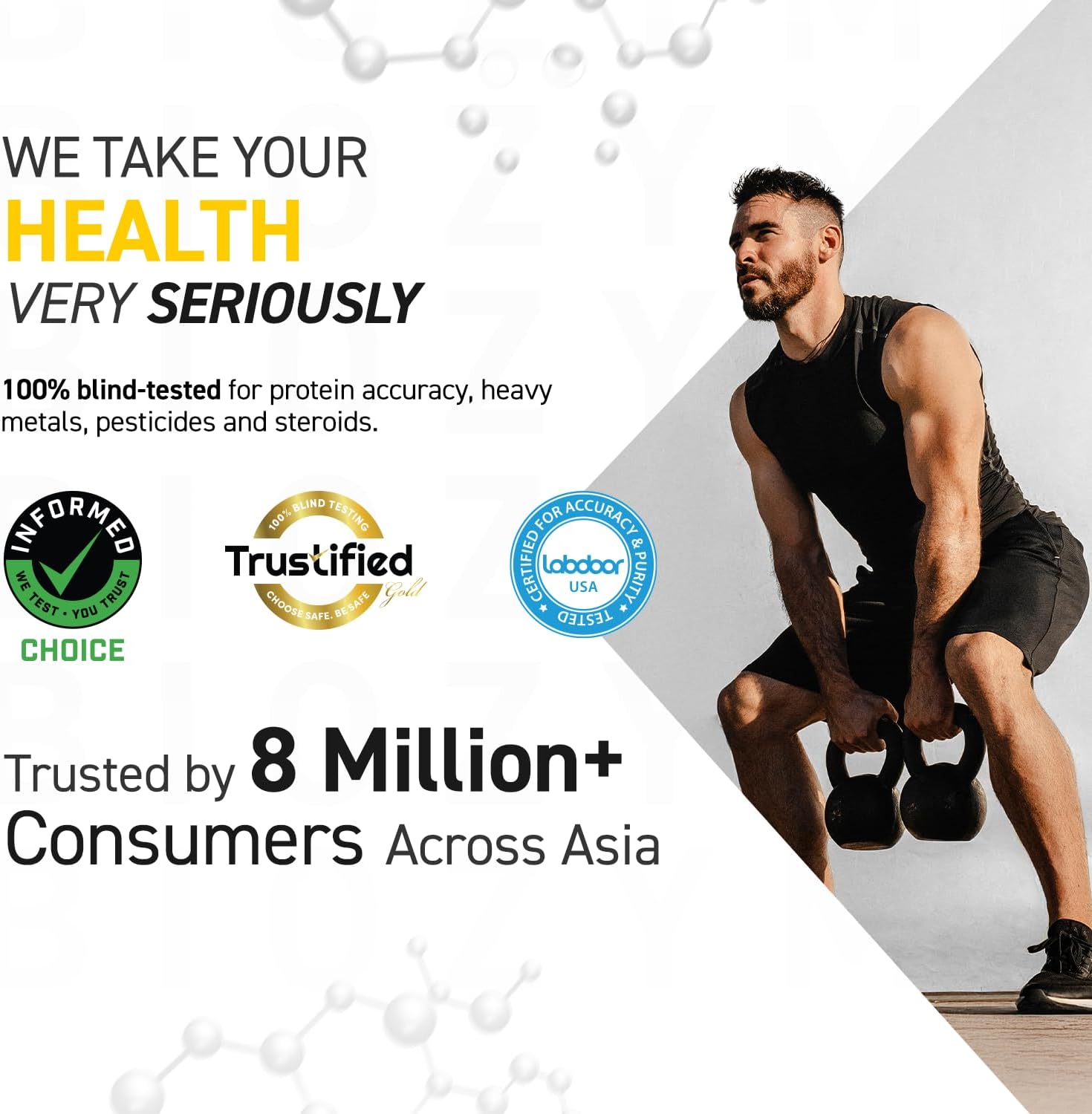 پودر پروتئین وی ماسل‌بلیز مدل Biozorb Performance Whey، ۲.۲۷ کیلوگرم و طعم شکلات غلیظ