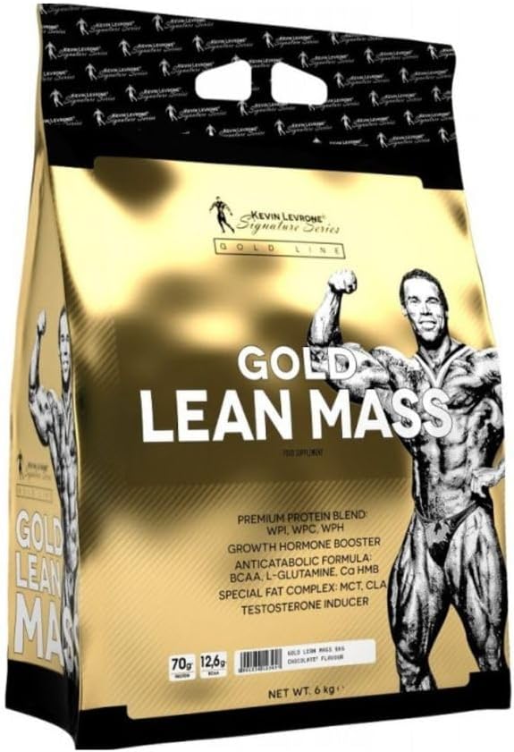گینر افزایش وزن کوین لورون مدل Gold Lean Mass، ۷۰ گرم پروتئین، ۶ کیلوگرم و طعم وانیل