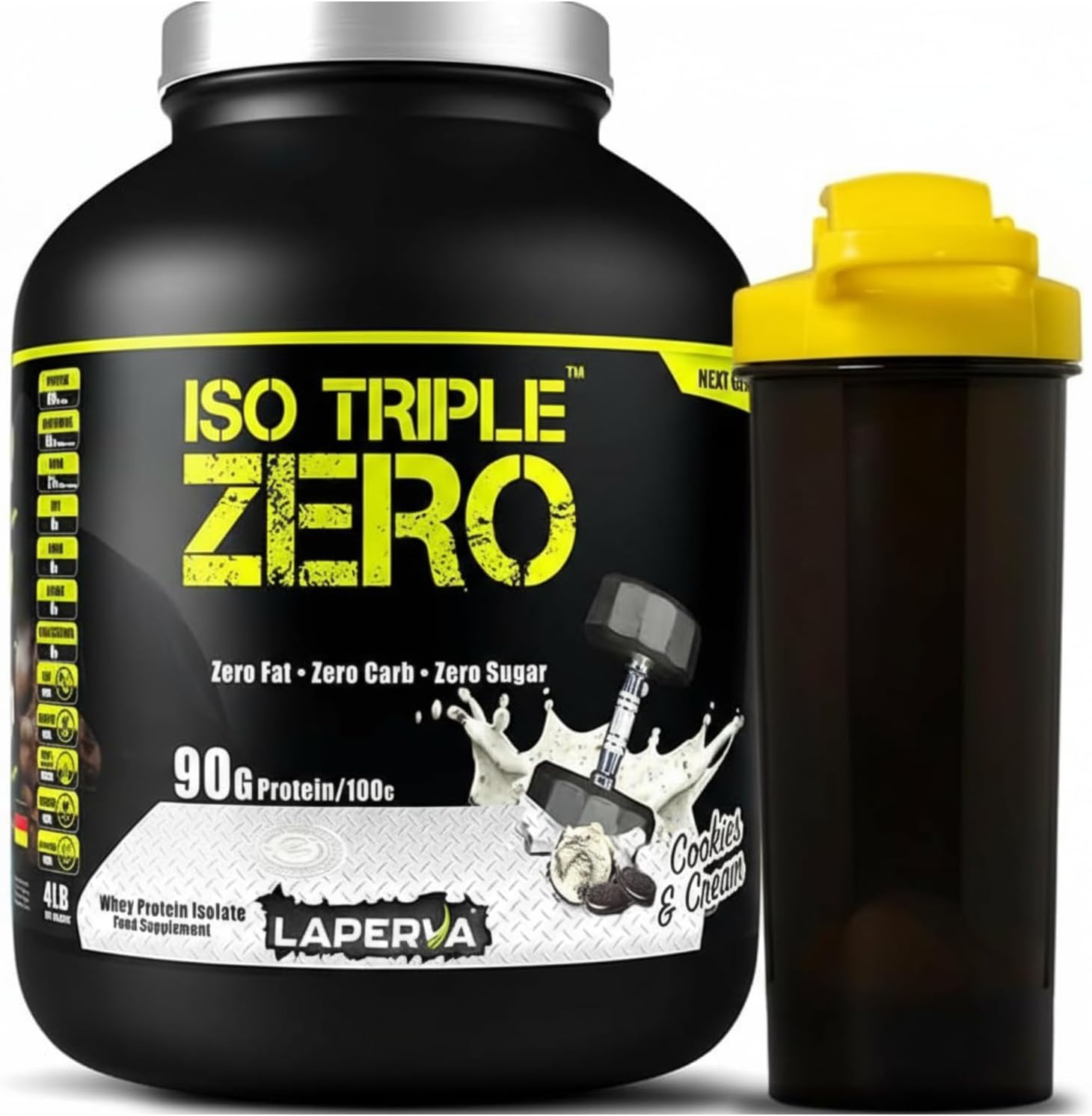 پودر پروتئین وی ایزوله لاپروا مدل Isolated Whey Zero Fat Carbs، ۴ پوند و طعم موز