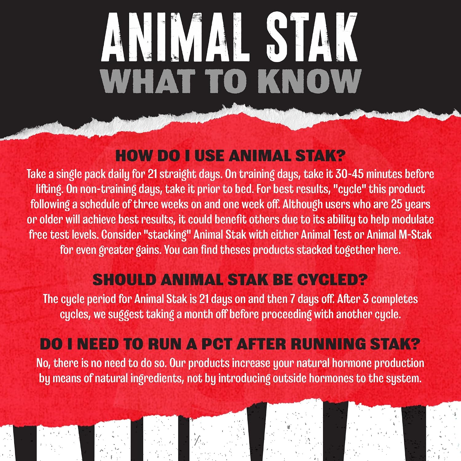 مکمل تقویت عملکرد مردان Animal مدل Stak 2، 21 بسته