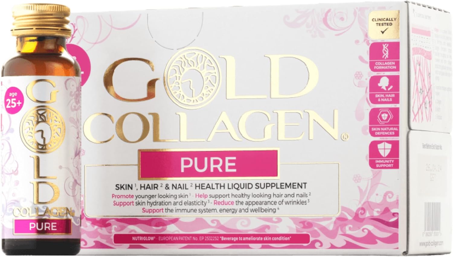 مکمل کلاژن‌ساز پوست، مو و مفاصل GOLD COLLAGEN مدل Pure، 1 بسته
