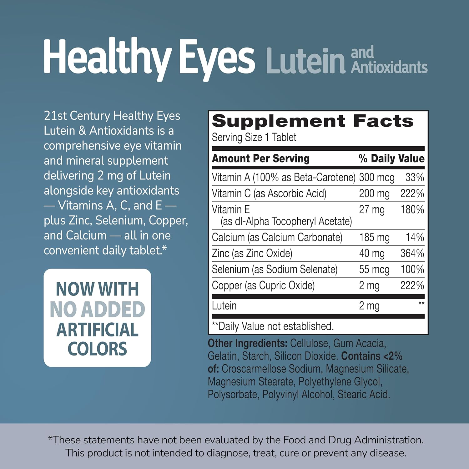 مکمل ویتامین و مواد معدنی 21st Century مدل Healthy Eyes، 60 قرص