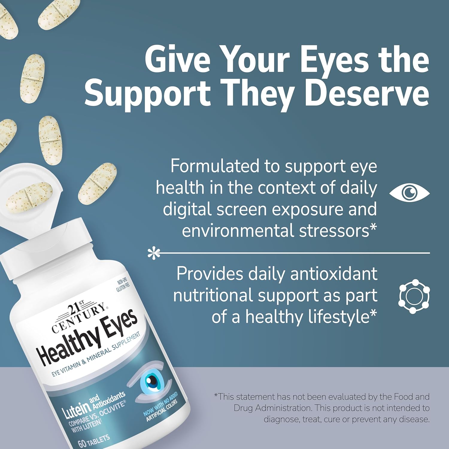 مکمل ویتامین و مواد معدنی 21st Century مدل Healthy Eyes، 60 قرص