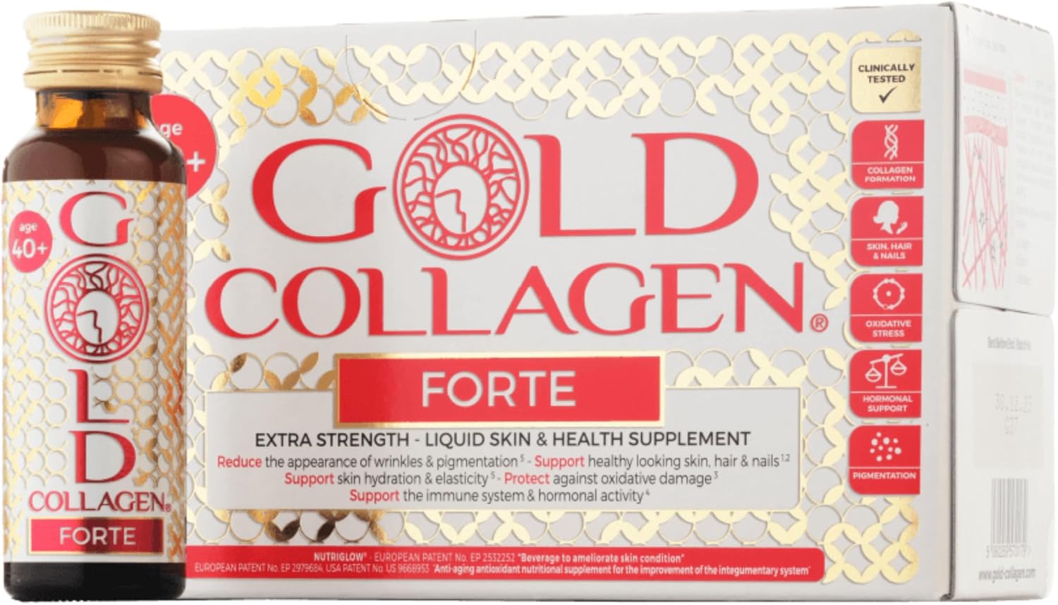 مکمل کلاژن‌ساز پوست، مو و مفاصل GOLD COLLAGEN مدل Forte، 1 بسته