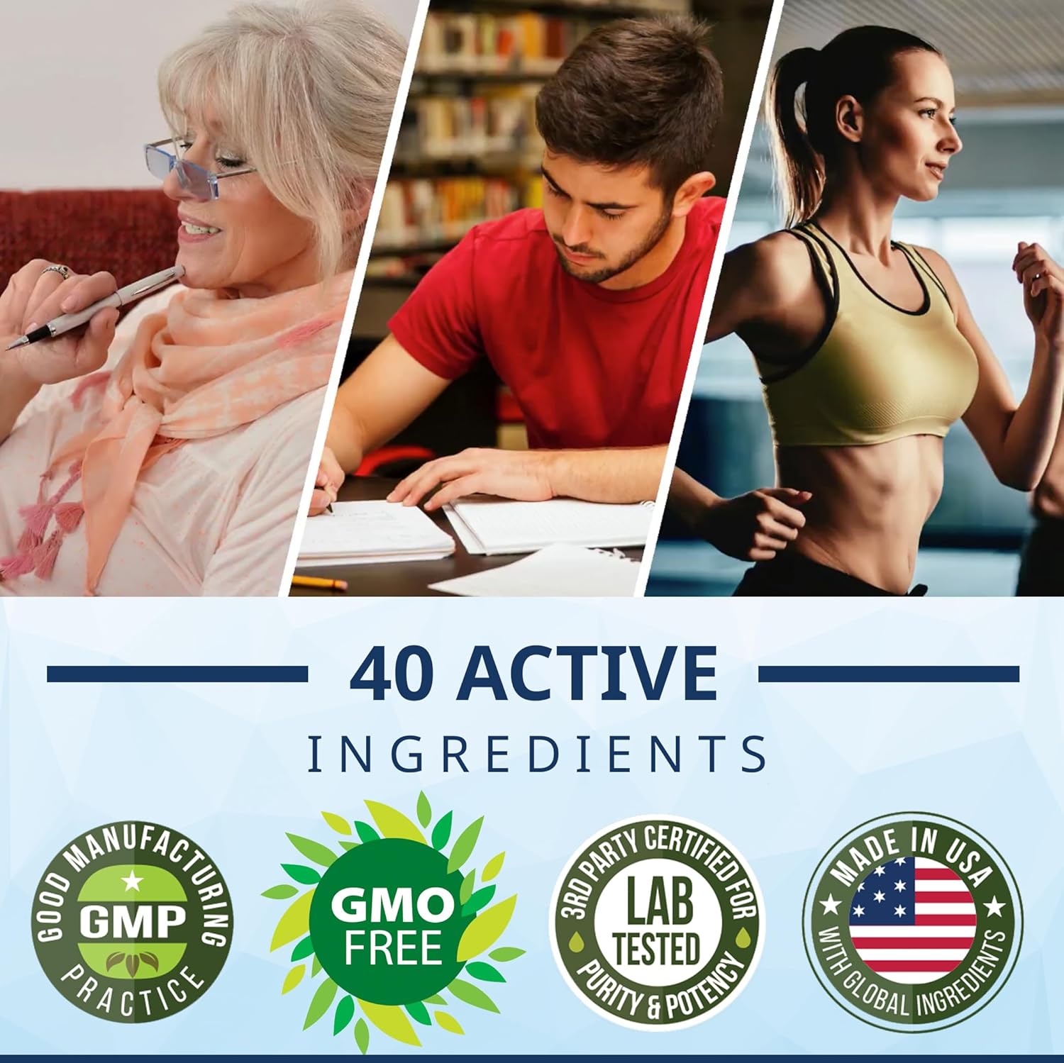 مکمل نوتروپیک حافظه و تمرکز Nature's Branch، 60 کپسول