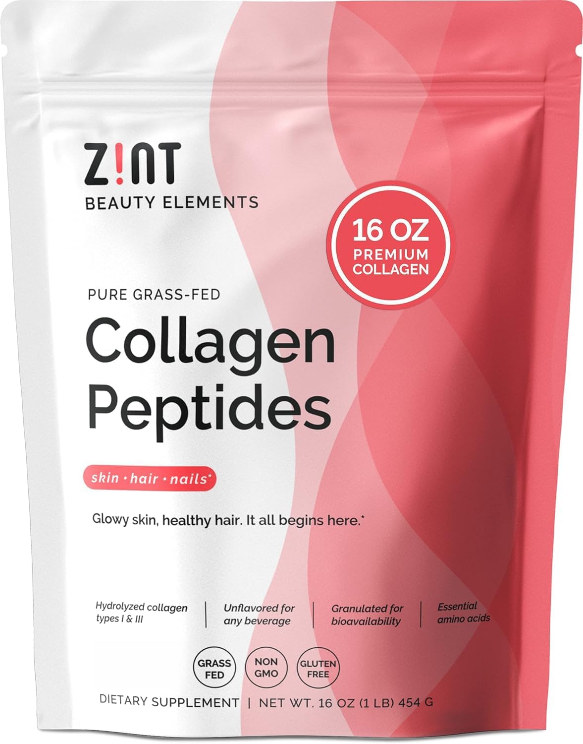 پودر کلاژن‌ساز Zint مدل Collagen Peptides، 10 اونس