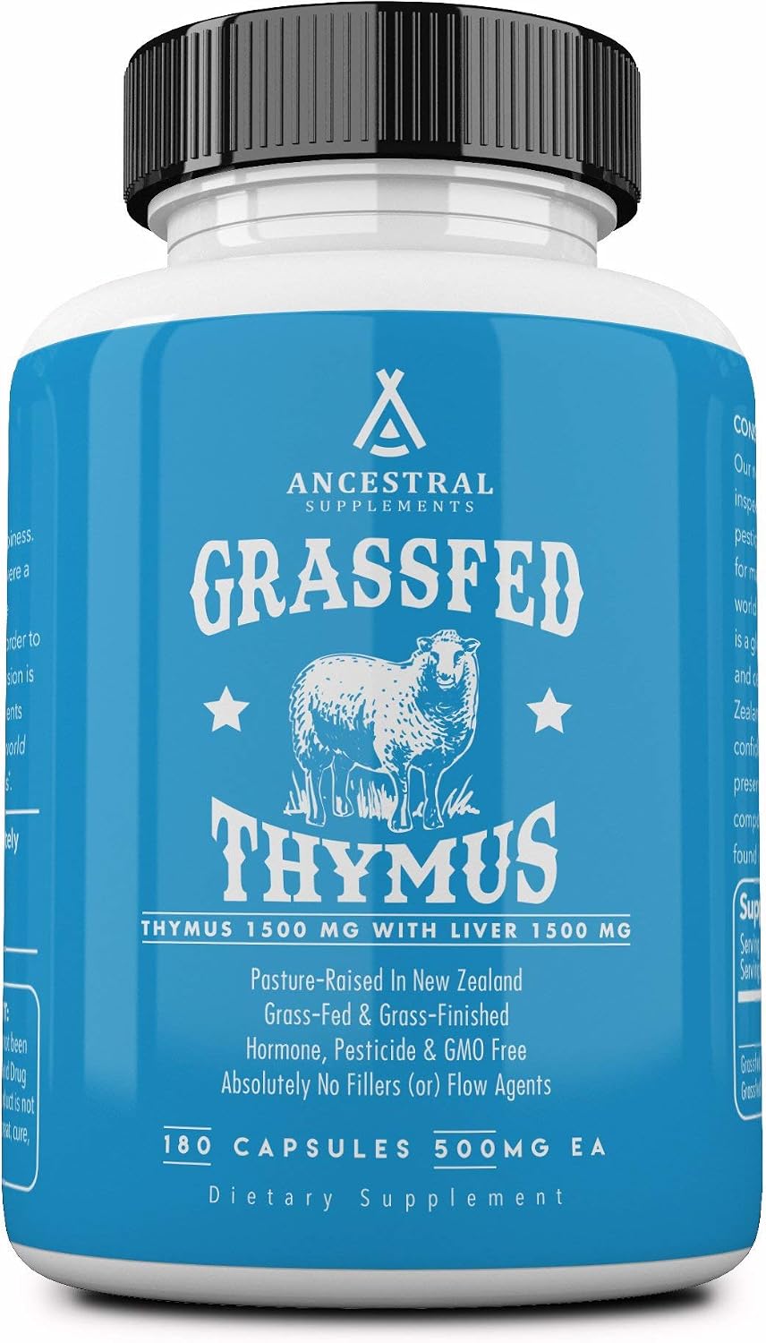 مکمل حمایت از سیستم ایمنی Ancestral Supplements مدل Thymus Extract، 180 کپسول