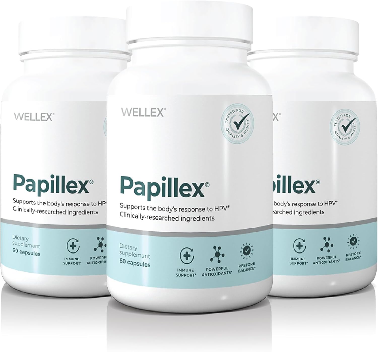 مکمل حمایت از سیستم ایمنی Papillex، 3 بسته، 60 کپسول