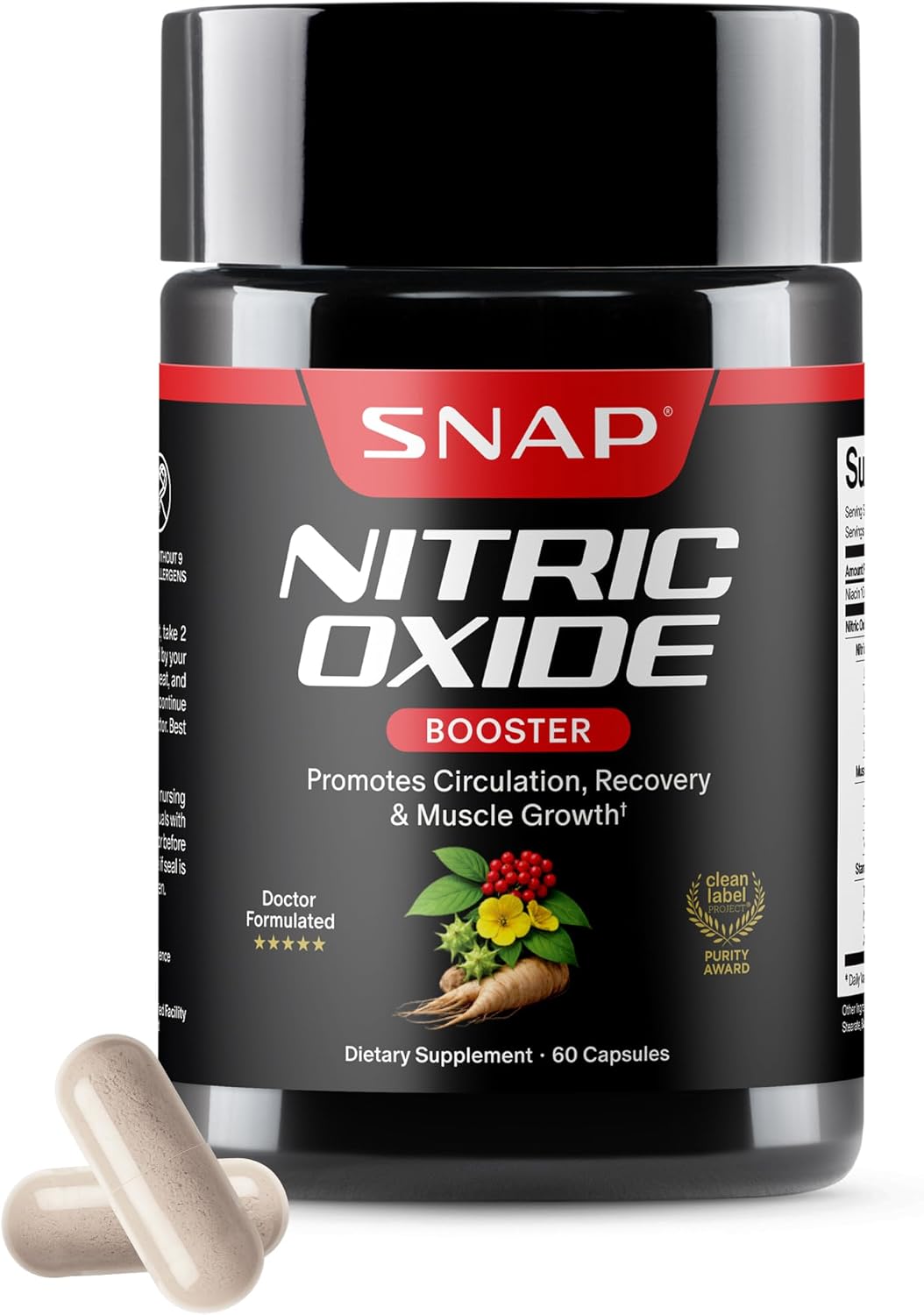 مکمل پری‌ورک‌اوت Snap Supplements، 60 کپسول