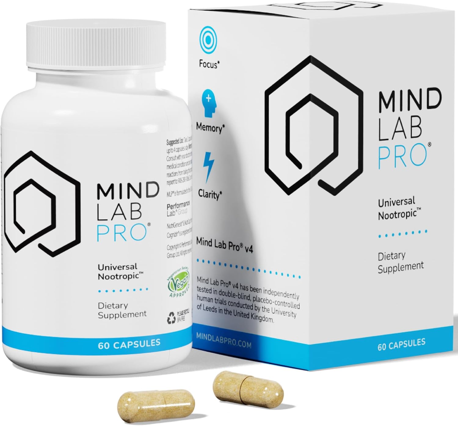 مکمل نوتروپیک حافظه و تمرکز Mind Lab Pro، 60 کپسول