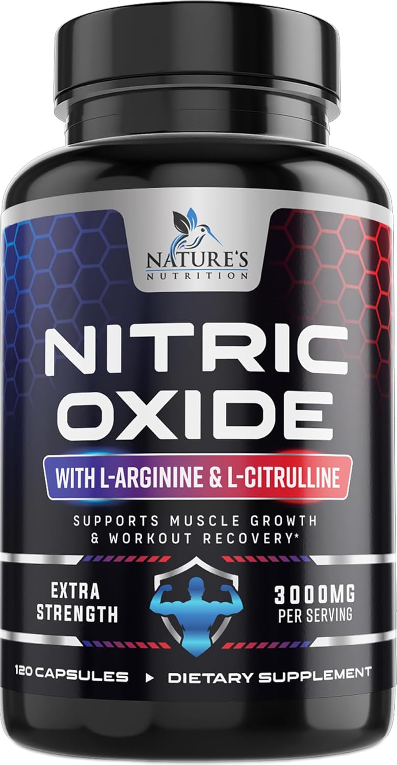 مکمل نیتریک اکساید و پمپ عضلانی Nature's Nutrition، 120 کپسول