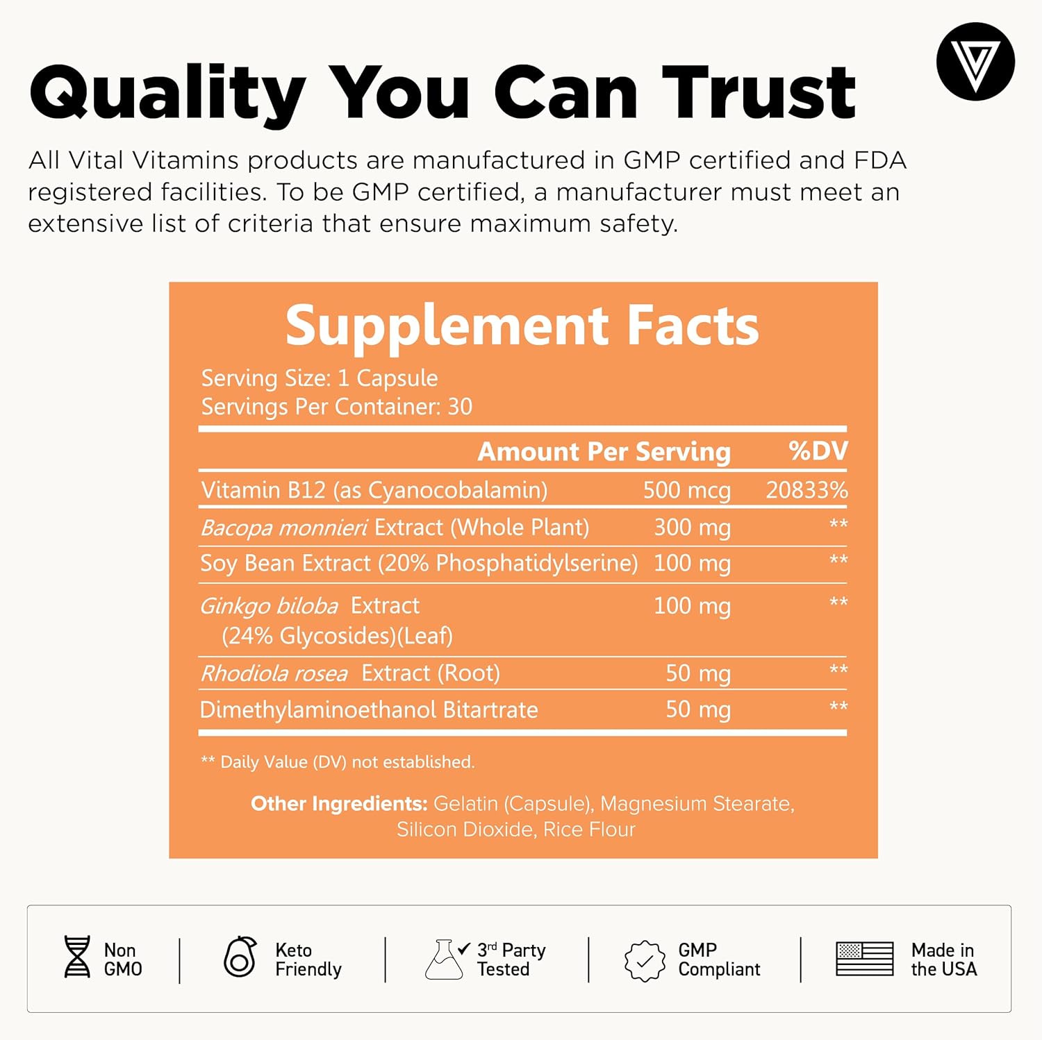 مکمل نوتروپیک حافظه و تمرکز Vital Vitamins