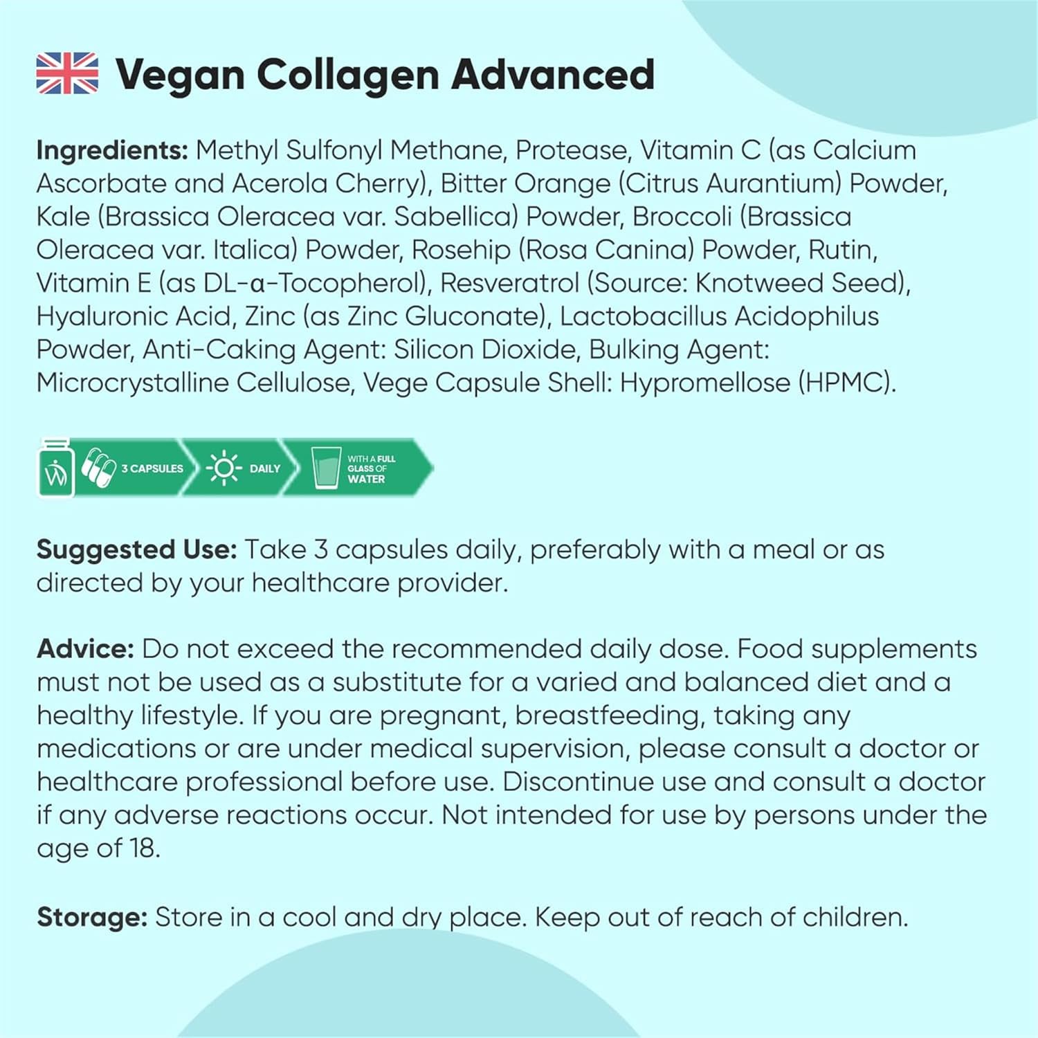 مکمل کلاژن‌ساز پوست، مو و مفاصل WeightWorld مدل Collagen Booster، 180 کپسول