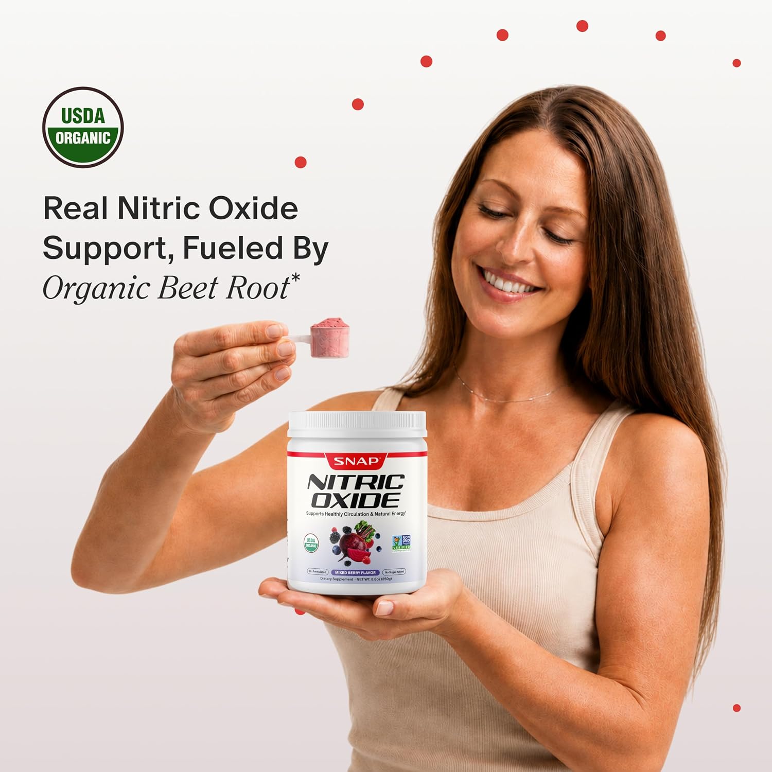 مکمل چغندر و تقویت نیتریک اکساید Snap Supplements، 30 وعده