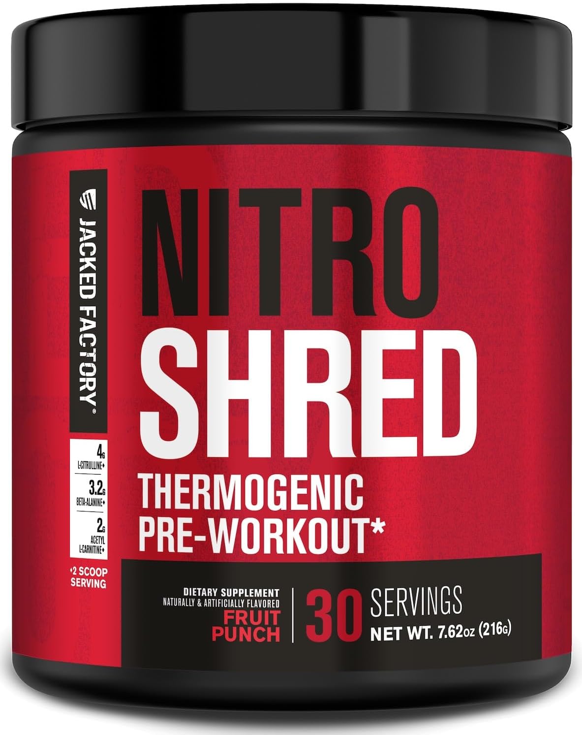 مکمل پری‌ورک‌اوت Jacked Factory مدل NITROSURGE Shred، طعم پانچ میوه