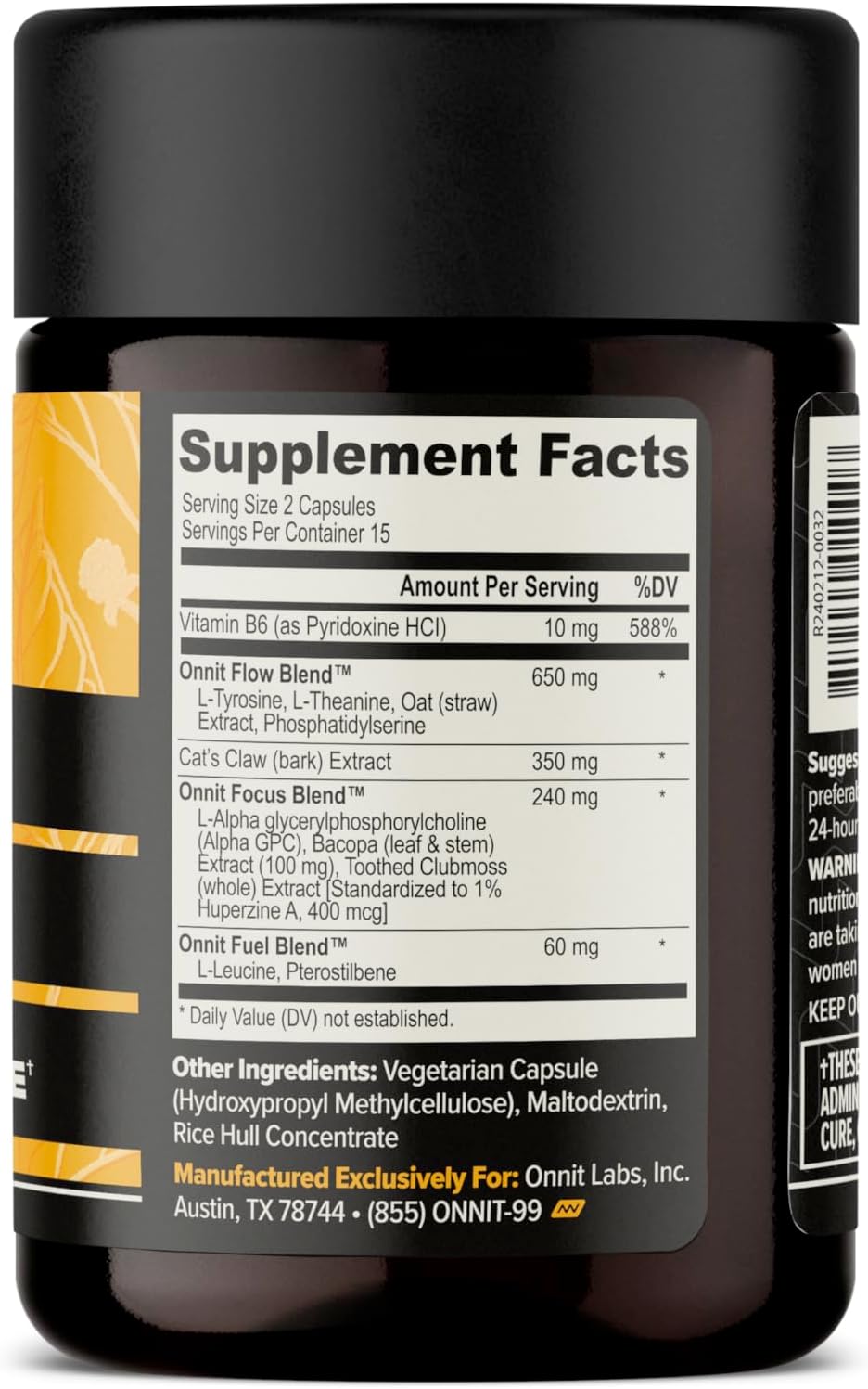 مکمل نوتروپیک حافظه و تمرکز ONNIT مدل Alpha Nootropic، 30 عدد
