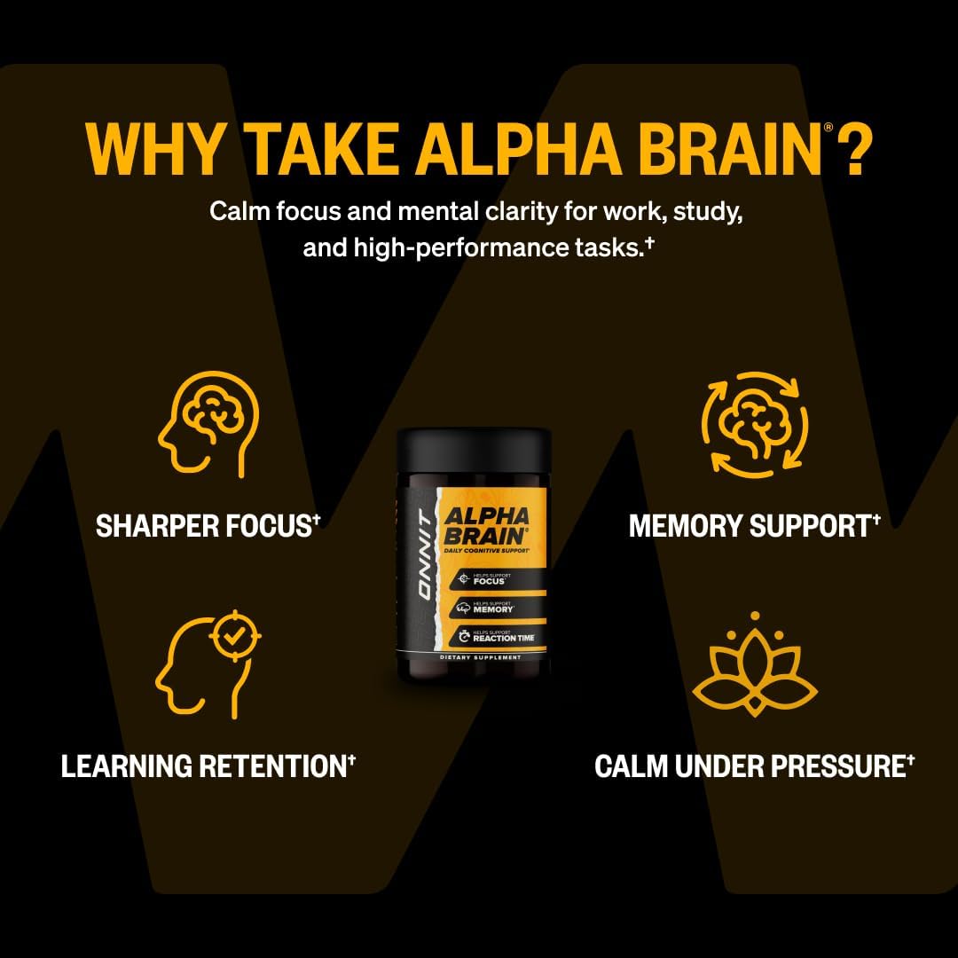 مکمل نوتروپیک حافظه و تمرکز ONNIT مدل Alpha Nootropic، 30 عدد