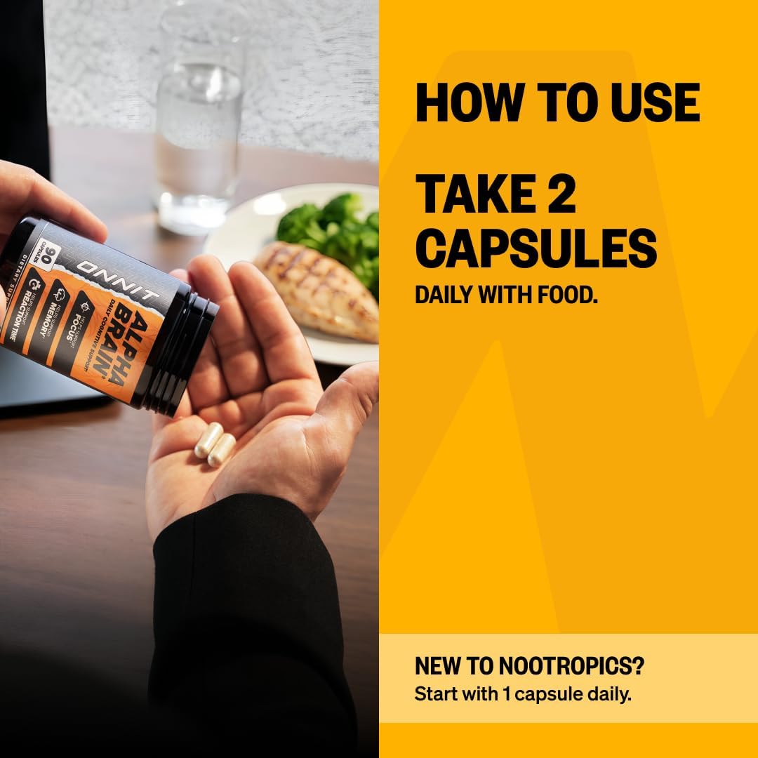 مکمل نوتروپیک حافظه و تمرکز ONNIT مدل Alpha Nootropic، 30 عدد