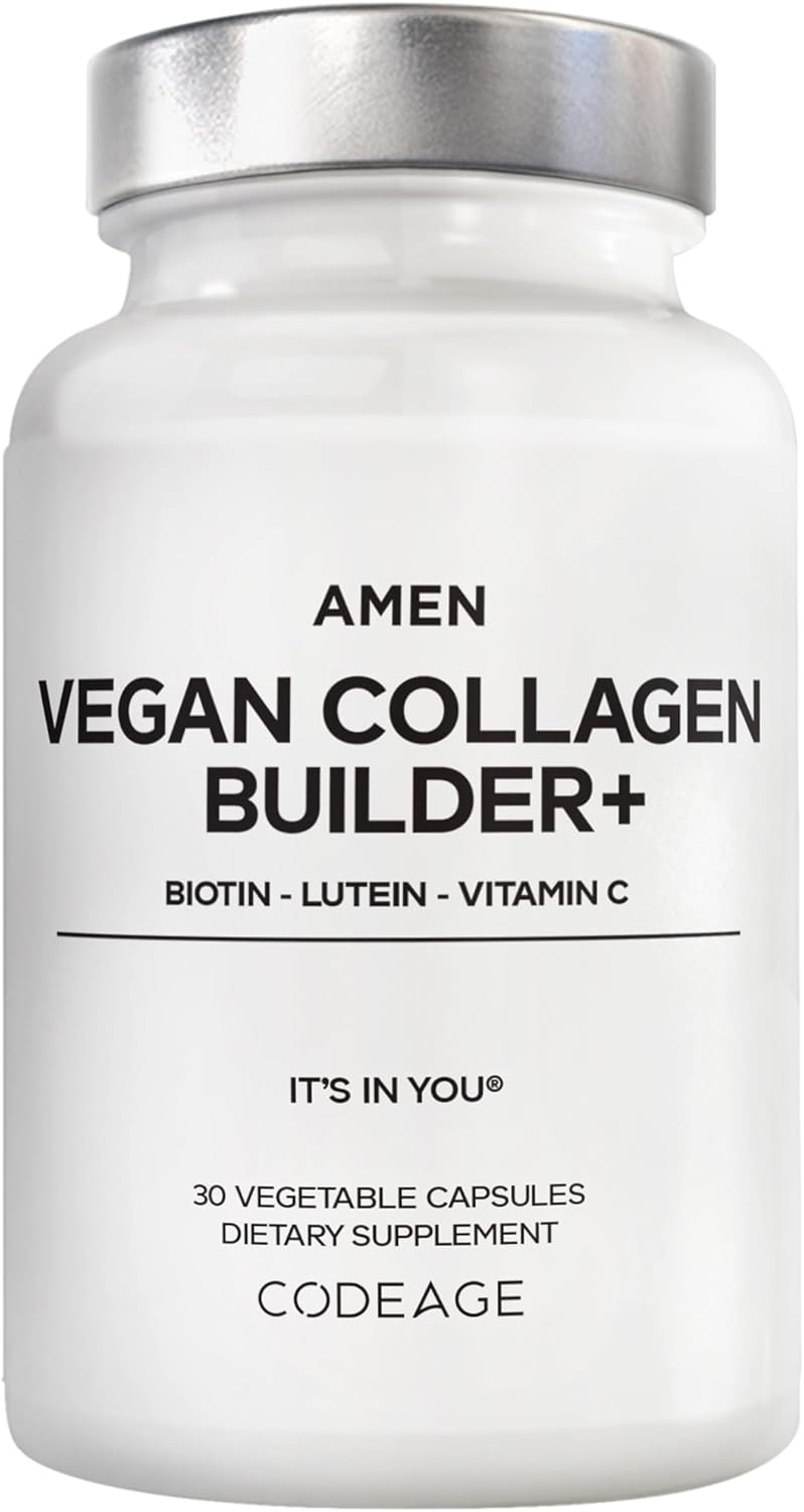 مکمل کلاژن‌ساز پوست، مو و مفاصل Amen مدل Collagen Booster، 30 کپسول، طعم لیمو