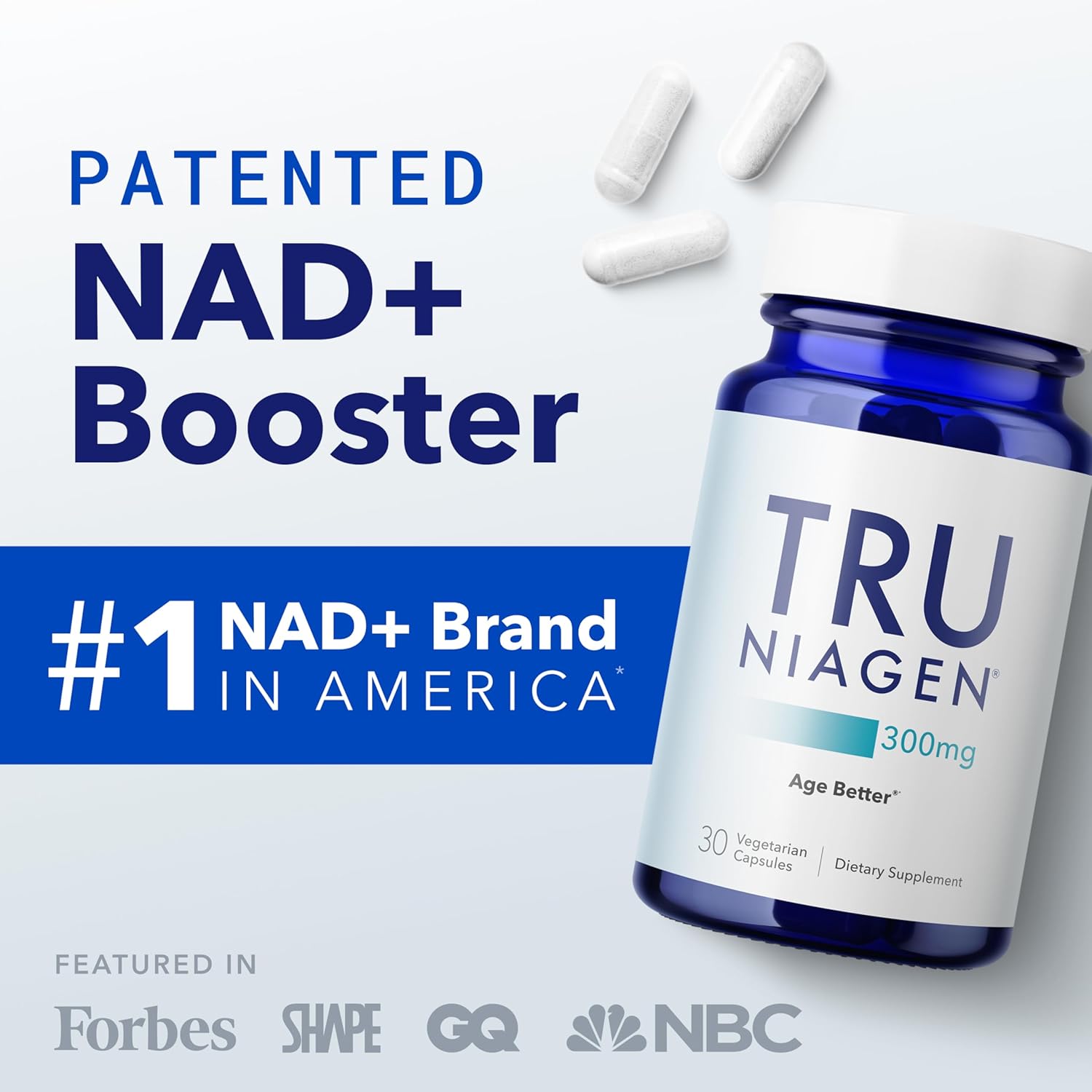 مکمل NAD+ و انرژی سلولی TRU NIAGEN، 300 میلی‌گرم، 30 وعده