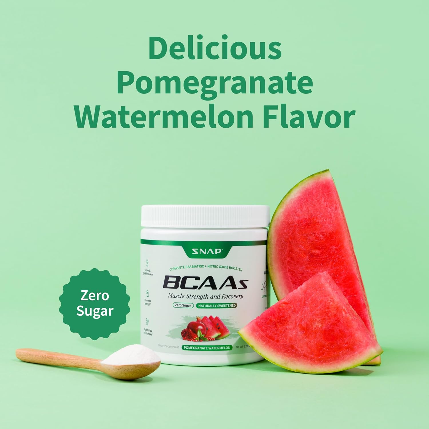 مکمل پری‌ورک‌اوت Snap Supplements، 5 گرم، 30 وعده، طعم انار و هندوانه