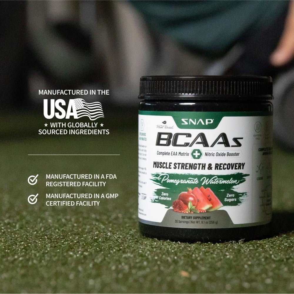 مکمل پری‌ورک‌اوت Snap Supplements، 5 گرم، 30 وعده، طعم انار و هندوانه