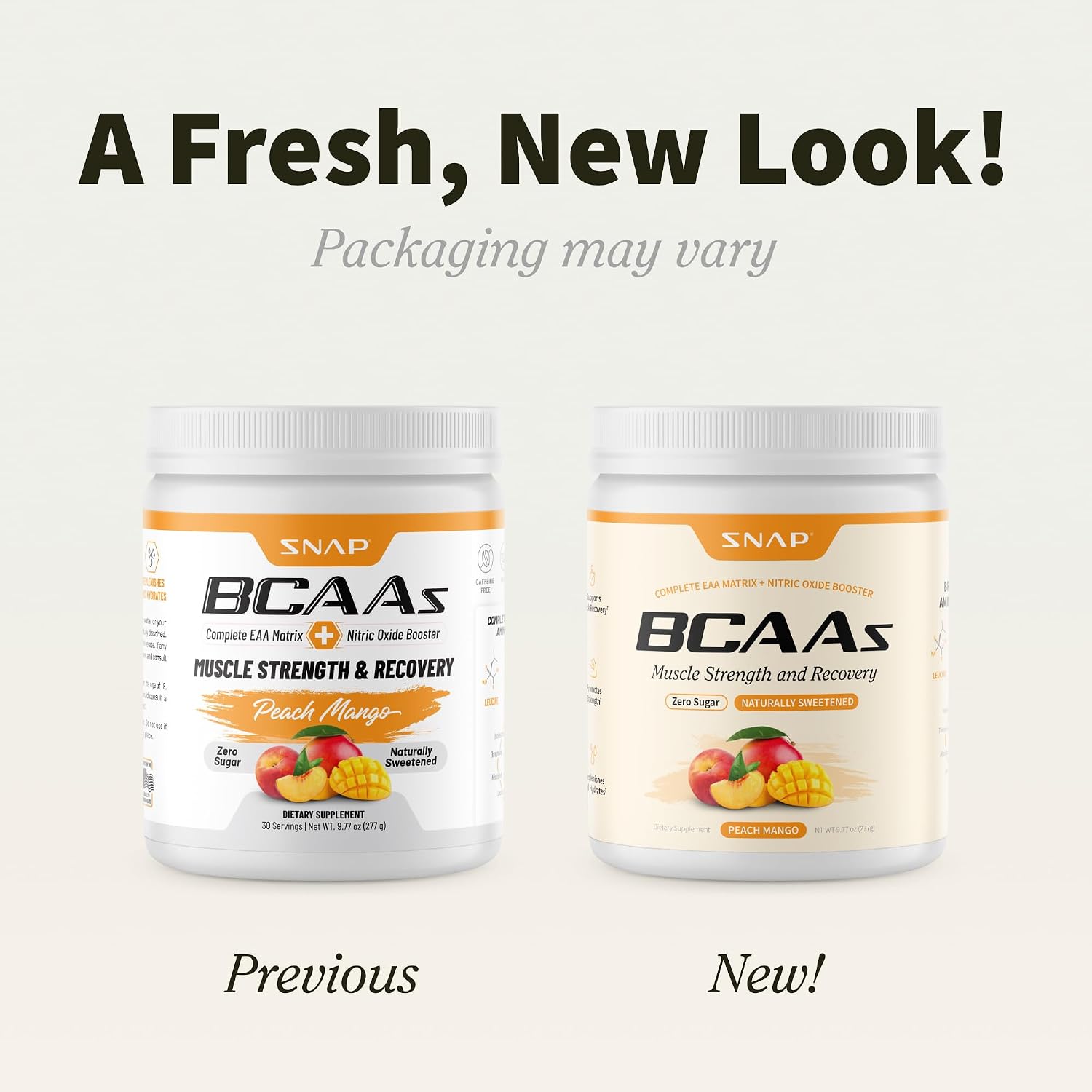 مکمل پری‌ورک‌اوت Snap Supplements، 5 گرم، 30 وعده، طعم هلو و انبه