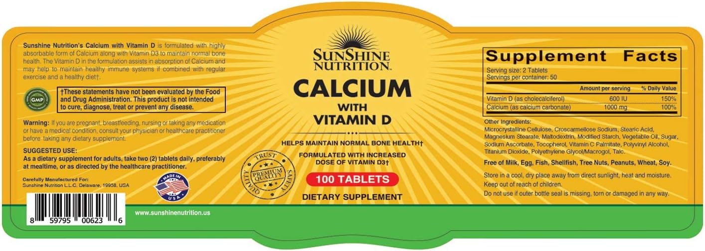 مکمل ویتامین و مواد معدنی Sunshine Nutrition، 100 قرص