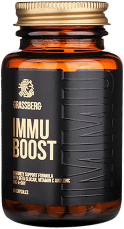 مکمل حمایت از سیستم ایمنی GRASSBERG مدل Immu Boost، 60 کپسول