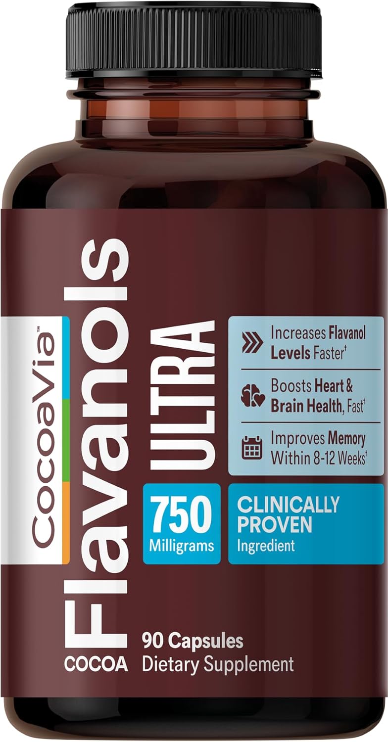 مکمل نوتروپیک حافظه و تمرکز CocoaVia، 750 میلی‌گرم، 30 روز