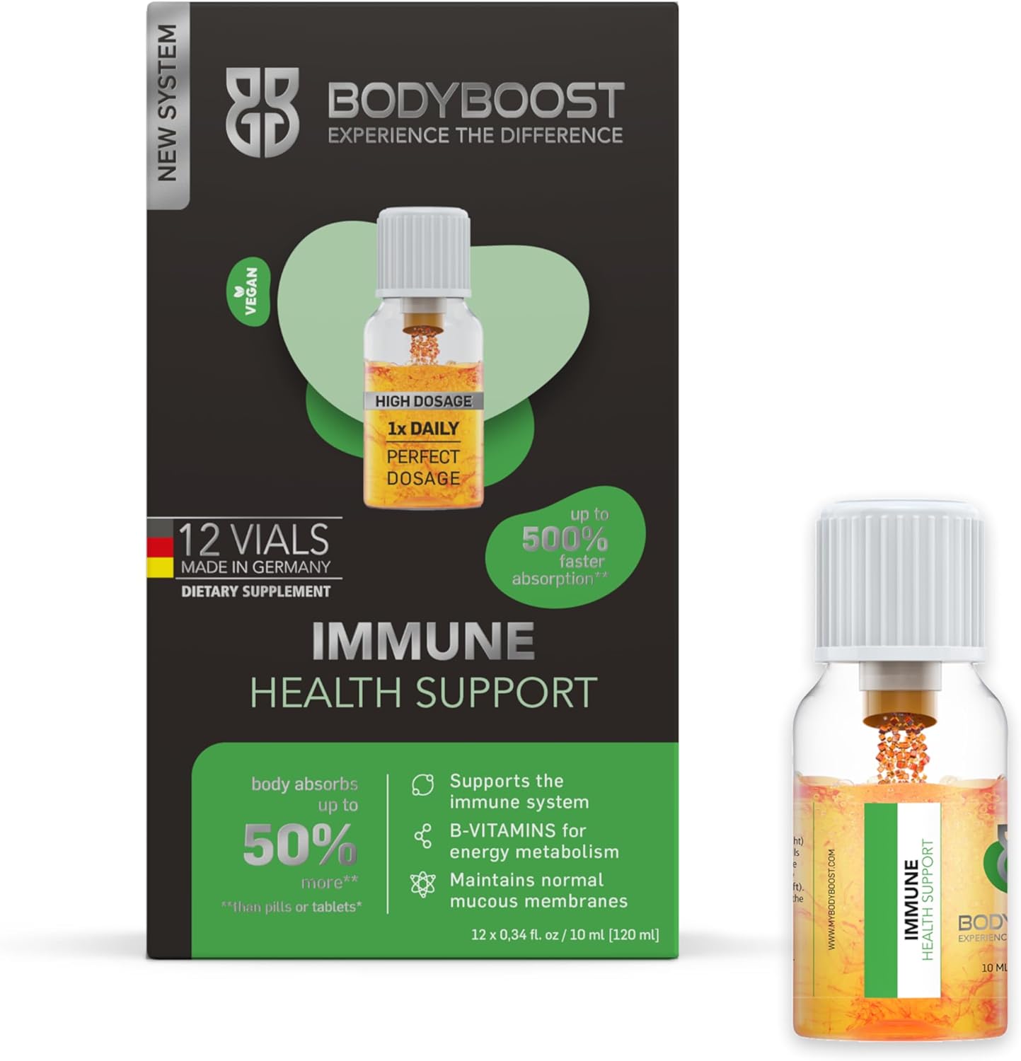 مکمل حمایت از سیستم ایمنی BODYBOOST EXPERIENCE THE DIFFERENCE، 12 ویال