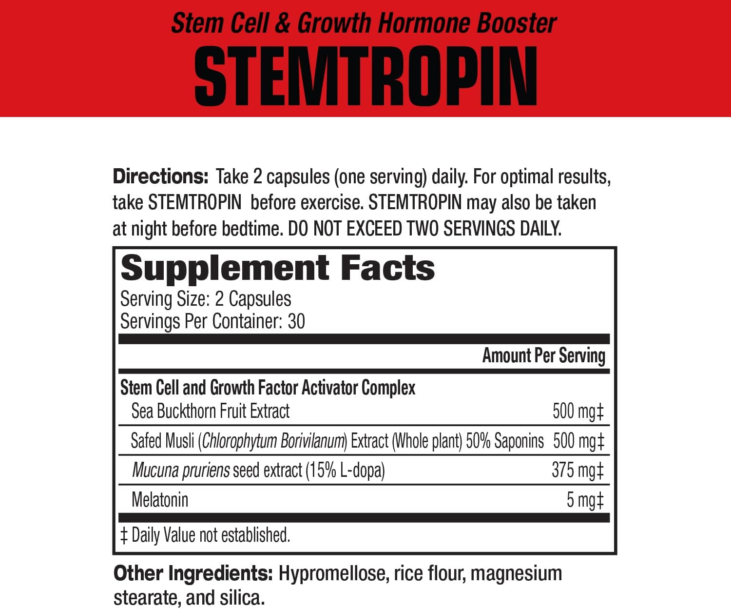 مکمل تقویت عملکرد مردان Musclemeds مدل Stemtropin، 60 کپسول