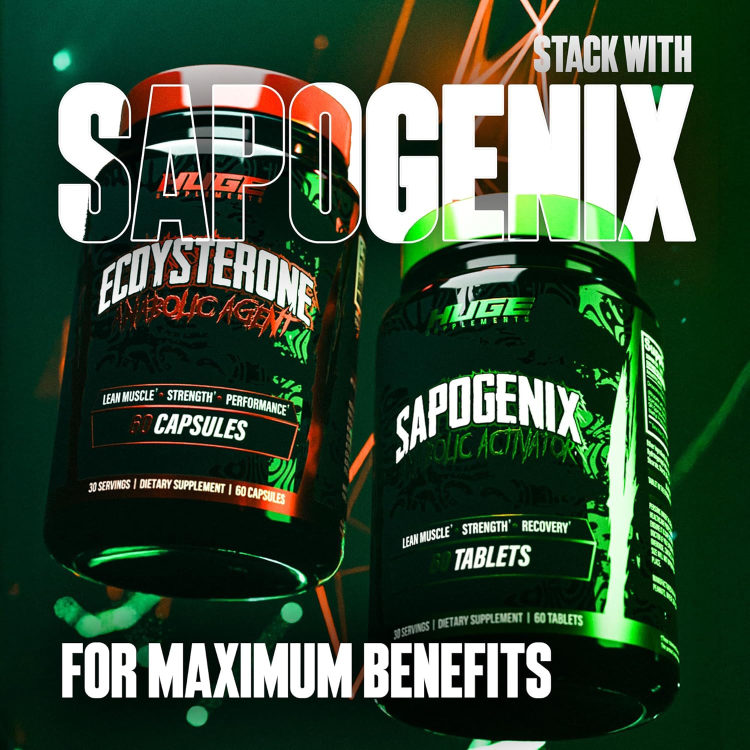 مکمل Ecdysterone برای عملکرد ورزشی Huge Supplements، 60 کپسول