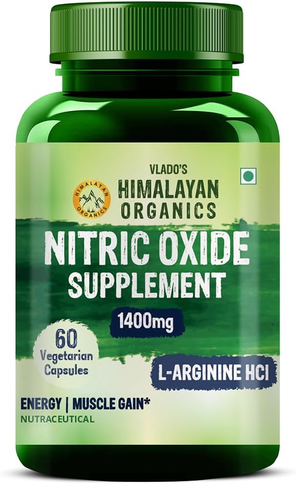 مکمل نیتریک اکساید و پمپ عضلانی HIMALAYAN ORGANICS، 1400 میلی‌گرم، 60 کپسول