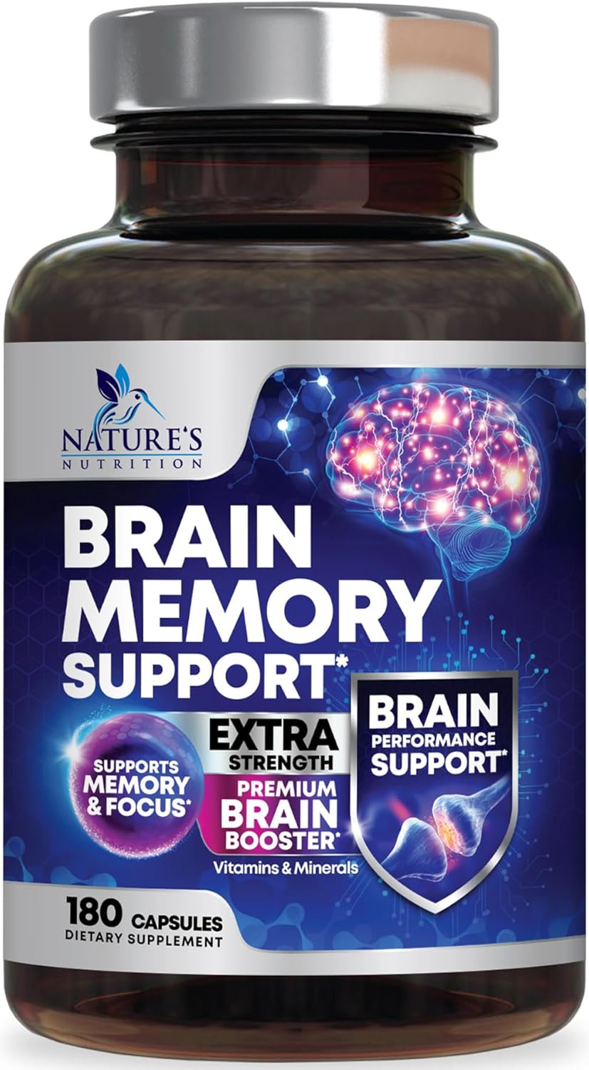 مکمل نوتروپیک حافظه و تمرکز Nature's Nutrition، 180 کپسول
