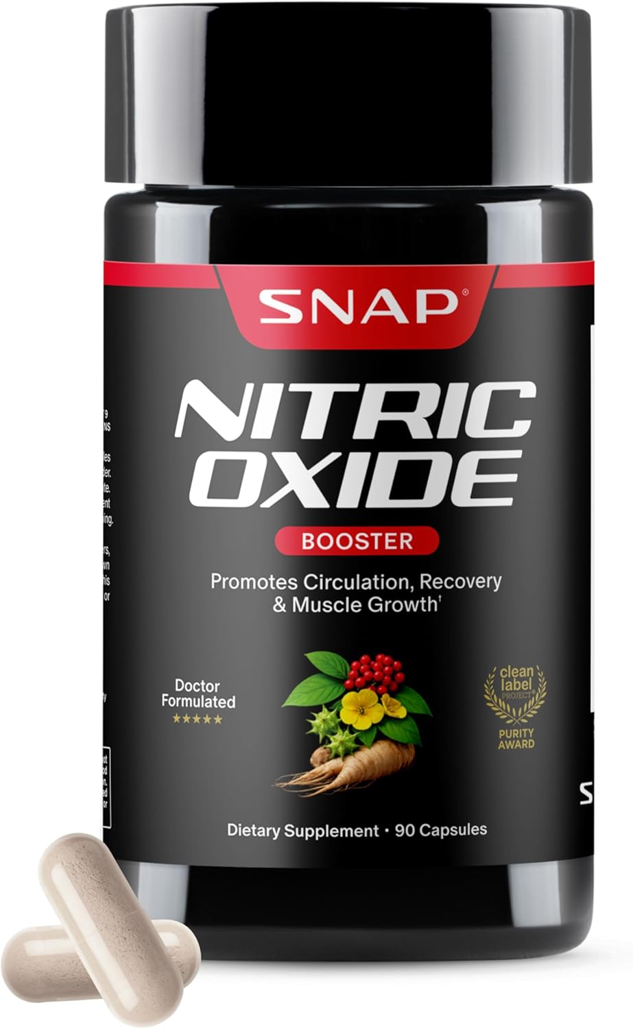 پری‌ورک‌اوت بدون کافئین Snap Supplements، 90 کپسول