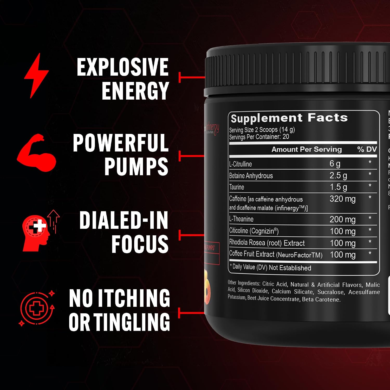 مکمل پری‌ورک‌اوت PEScience مدل Prolific، 40 پیمانه، طعم توت‌فرنگی و کیوی