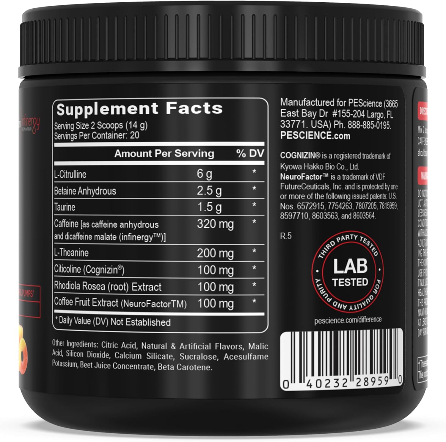 مکمل پری‌ورک‌اوت PEScience مدل Prolific، 40 پیمانه، طعم توت‌فرنگی و کیوی