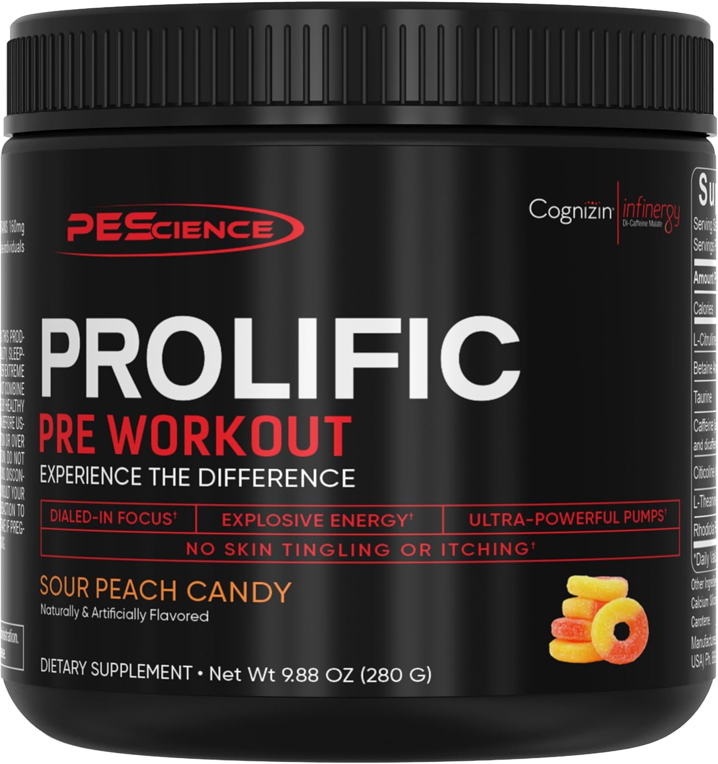 مکمل پری‌ورک‌اوت PEScience مدل Prolific، 40 پیمانه، طعم توت‌فرنگی و کیوی
