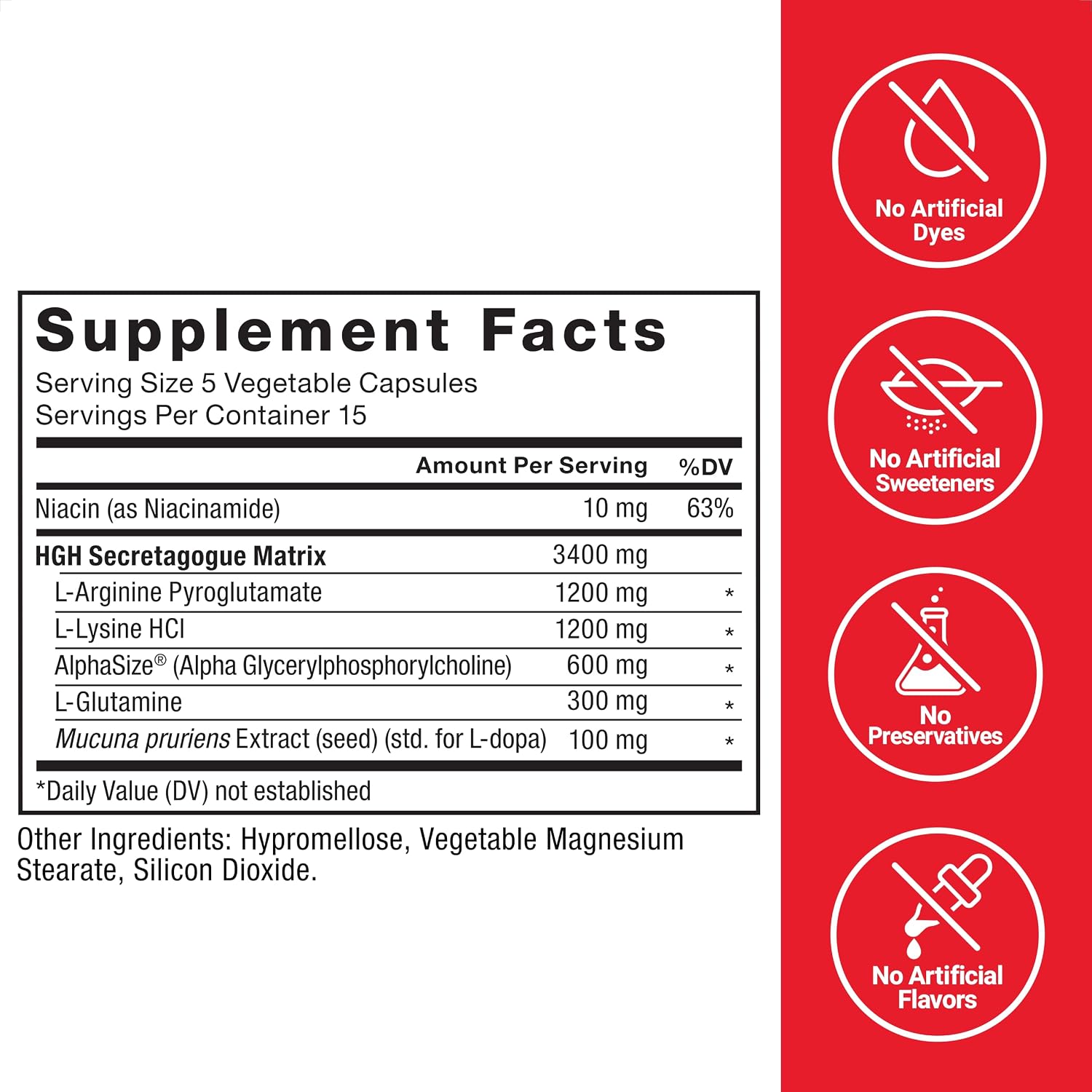 مکمل حمایت از ترشح HGH Force Factor مدل Prime HGH، 75 کپسول